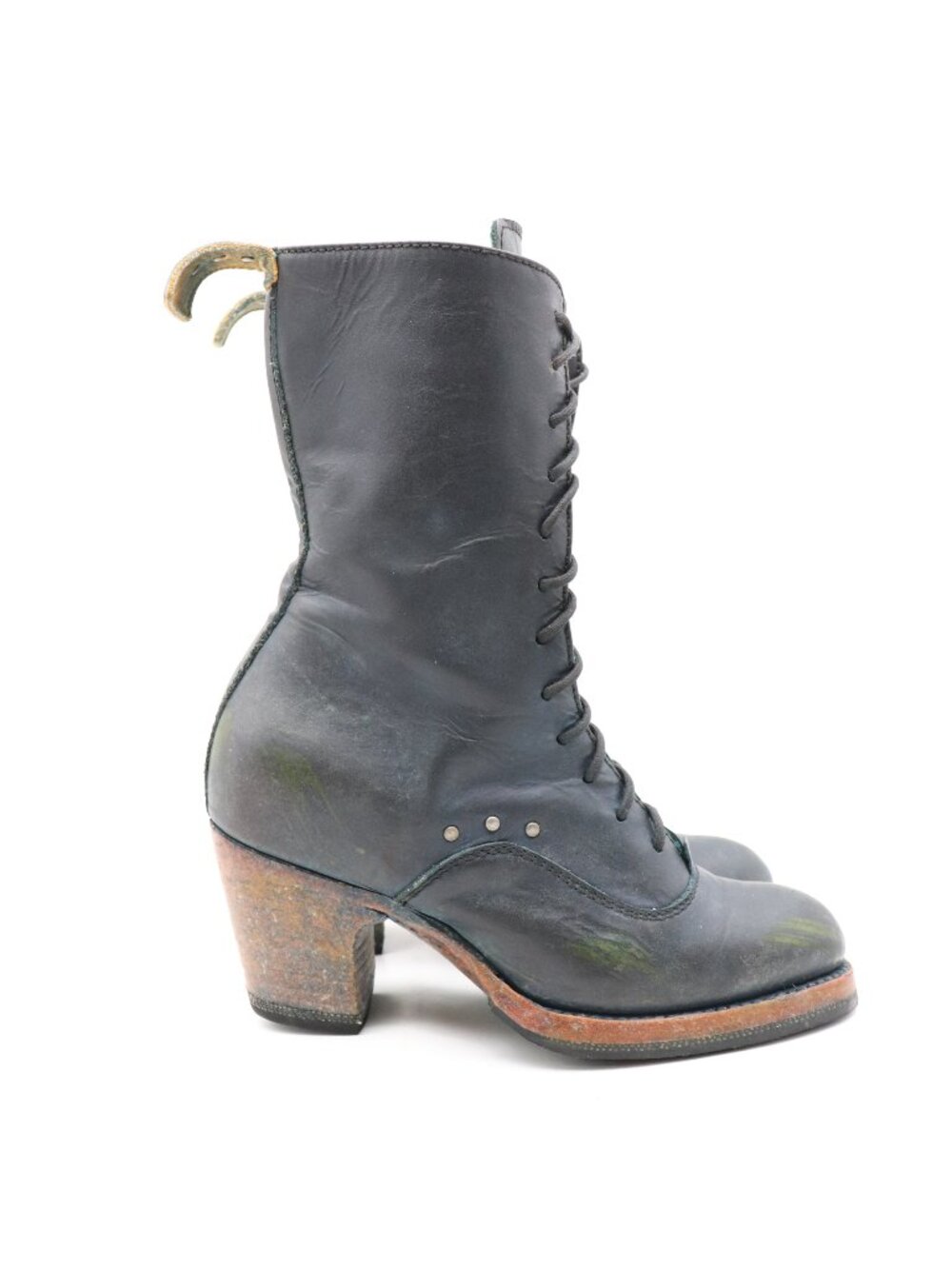 PS Kaufman Crosswalk Women's EU 37 Distressed Blue Green Black Heeled Boots